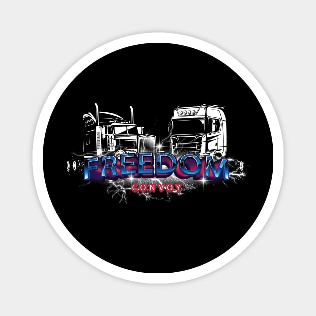 Trucker Freedom Convoy 2022 USA America Canada Magnet by UNDERGROUNDROOTS